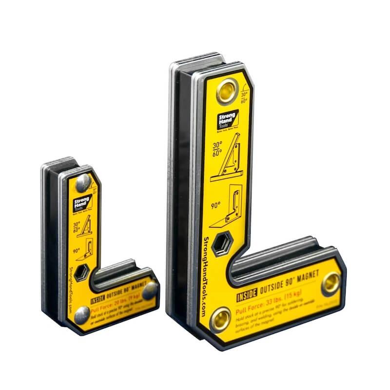 2 aimants d'angle interne/externe 90°, 30°/60° - Force 9 et 15kg_0