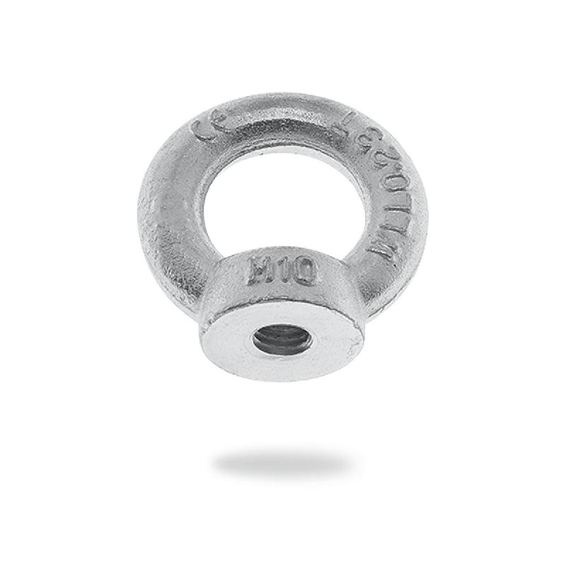 Anneau de saisissage zingué DIN 582 - Ø 18 mm - Acier zingué - C.M.U 90 à 7000 kg - Coefficient de sécurité 6_0