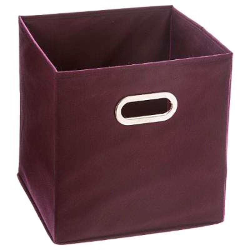 BOÎTE DE RANGEMENT PLIABLE PREMIUM 31X31CM AUBERGINE - PARIS PRIX_0