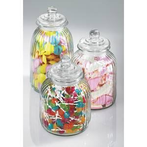 Bonbonnière avec couvercle , matériau verre, contenance: 4800 ml_0