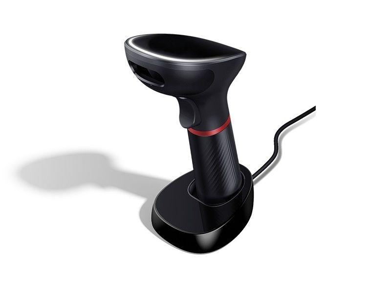 Bypos AS3350 - Douchette code barre Bluetooth 2D/QR - multi-interface - 10m de portée - IP42 - couleur noire_0
