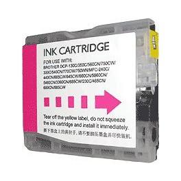 Cartouche jet d'encre compatible brother dcp 240c/440cn/540cn/mfc5860 (lc51/lc1000/lc970) magenta 16ml 00692m_0