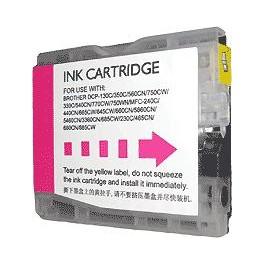 Cartouche jet d'encre compatible Brother DCP 240C/440CN/540CN/MFC5860 - LC51/LC1000/LC970 - Magenta 16ml - Réf. 00692M_0