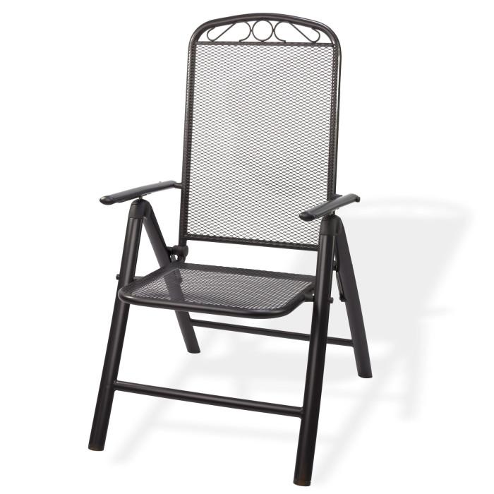 Chaise de jardin en métal maillé avec dossier inclinable 'chicago'_0