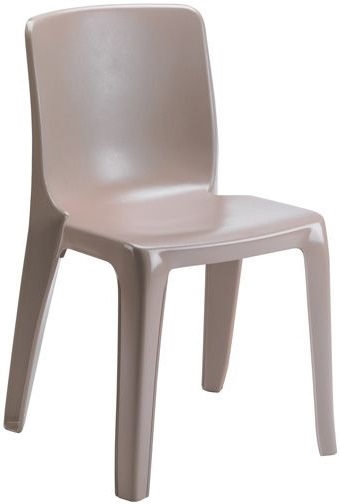 Chaise de restaurant Denver Grosfillex - Outdoor Tonus - Coloris Taupe - Empilable par 18_0