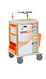 Chariot biomédical PCL inox - 5 tiroirs modulables en acier inoxydable AISI 304 avec accessoires intégrés_0