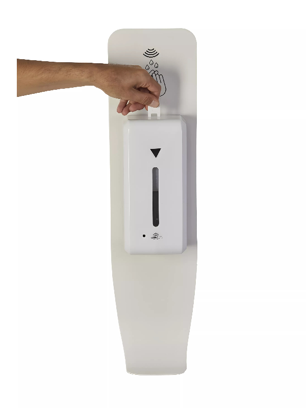 borne distributeur de gel hydroalcoolique automatique