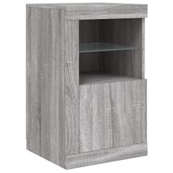 Helloshop26 - Buffet bahut commode armoire meuble de rangement organisateur cuisine salle de séjour salon avec lumières LED sonoma 02_0030058 - 3000_0
