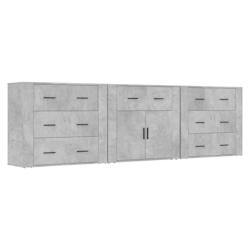 Helloshop26 - Buffet bahut commode armoire meuble de rangement organisateur cuisine salle de séjour salons 3 pcs bois d'ingénierie 02_0037124 - 3000_0