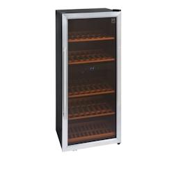 METRO Professional Cave à vin GWC3091, acier inoxydable/verre, 54 x 54 x 123.5 cm, 91 bouteilles, noir / argenté - noir inox 494792_0