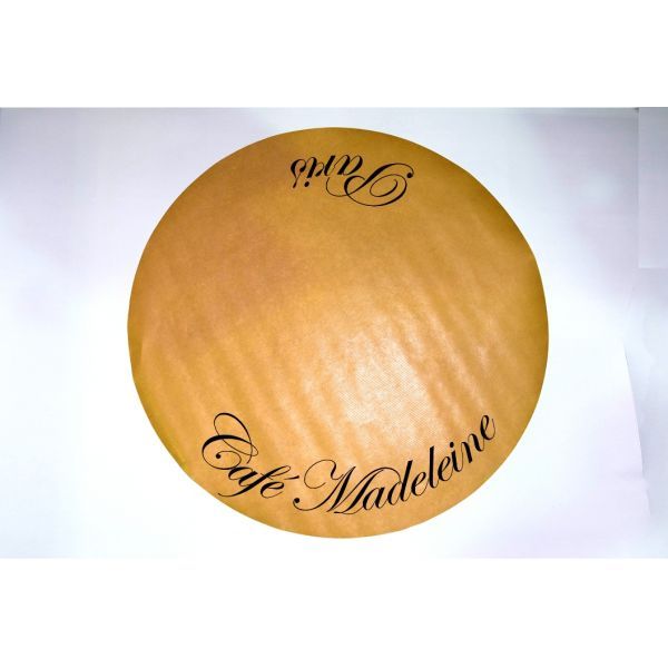 Nappe kraft ronde personnalisée - Oscar de la Table - diamètre 60 cm - lot de 1000_0