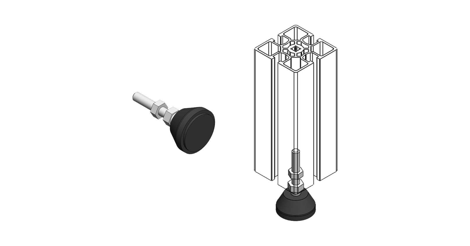 Pieds pour profilé aluminium_0