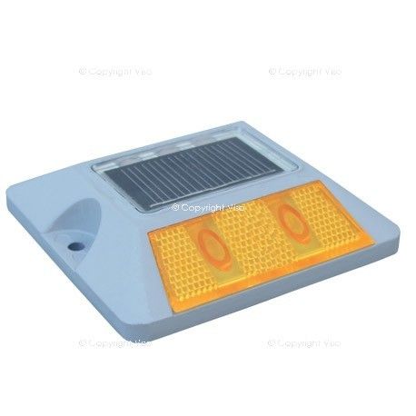 PSR102OR - Plot routier solaire à LED VISO - 4 LED visibles à 800m - Autonome et résistant IP68_0