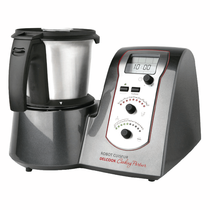 Robot Cuiseur Professionnel Delcook 1800W - Induction, Cuve Inox 2L, Écran LCD_0