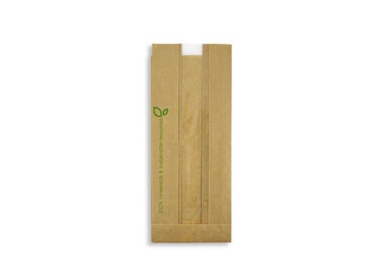 Sac sandwich en papier FSC® avec fenêtre en PLA - Bio Futura - Longueur : 290 mm - PRBW2711_0