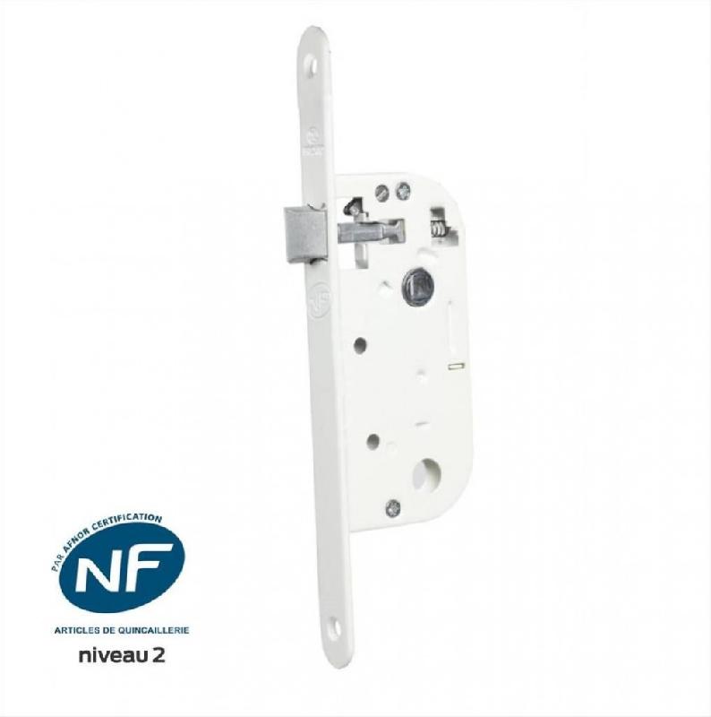 Serrure encastrée BRICARD - certifiée NF - pour porte de salon ou cuisine - axe 40 mm - réversible droite/gauche_0