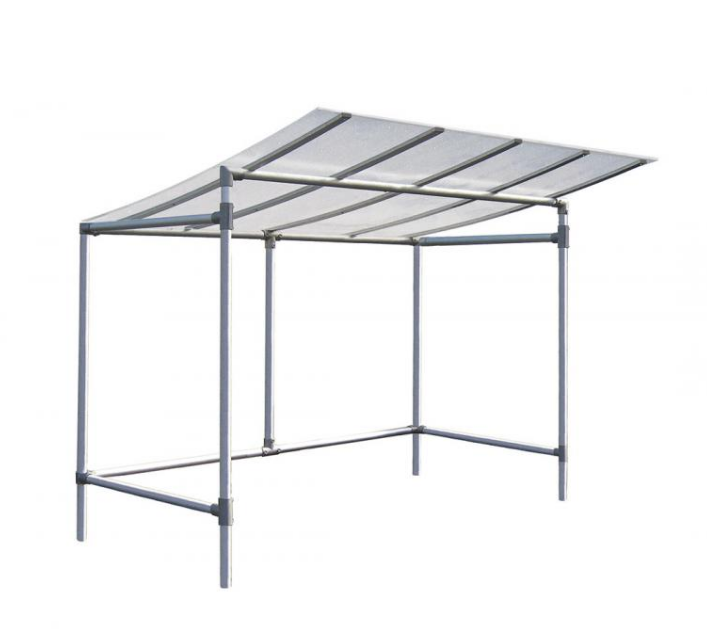 Abri Cyclo Eco - Aluminium Anodisé - Toiture Polycarbonate Alvéolaire 10 mm - 2150mm x 2453mm x 1976mm_0