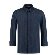 Angelo sturdy denim veste de cuisine le nouveau chef col chemise