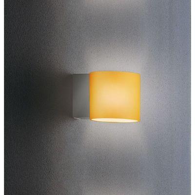 APPLIQUE MURALE BRICK CHROMÉ ET VERRE JAUNE 40W 1XG9 - METAL LUX - 14311172_0