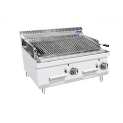 Atosa Grill Gaz Pierres de Lave avec Poignées à Poser Série 700   2x7 kw/h - 0652733443656_0