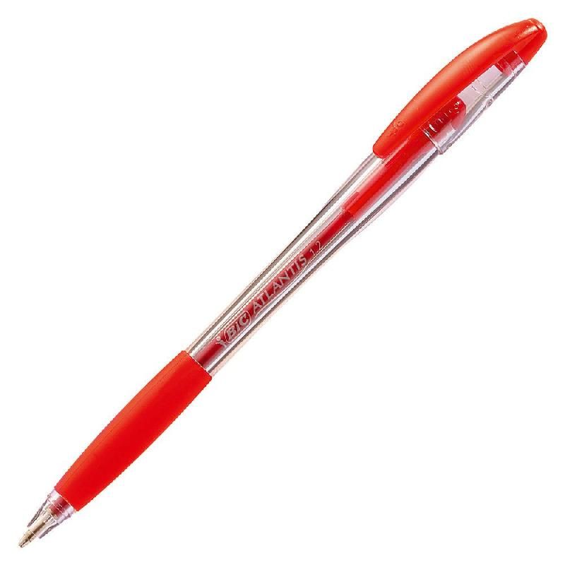 BIC STYLO BILLE BIC ATLANTIS STIC - 1,2 MM - ROUGE (PRIX À L'UNITÉ)