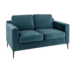 Canapé Arthur bleu pétrol, 83 x 84 x 140 cm, France mobilier chr - bleu 3760326525522_0