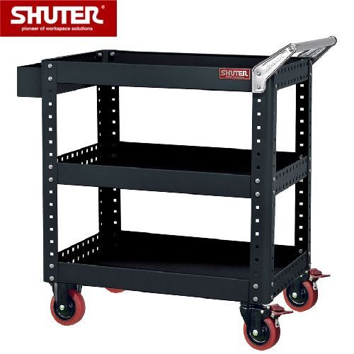 Chariot à outils - Shuter Enterprise Co. Ltd - 3 étagères polyvalentes - ultra-robuste, hauteur 880 mm_0