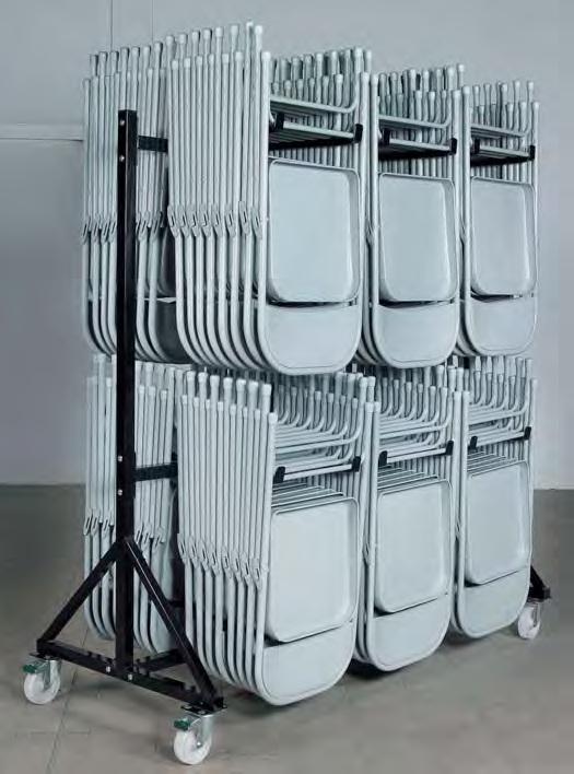 Chariot de stockage pour chaises pliantes - Réf CE-12400 et CE-12410 - Capacité 48 ou 96 chaises_0