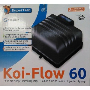 Compresseur à membrane Koi Flow 60 - Pompe à air puissante, silencieuse et économe - Débit 3600L/h_0
