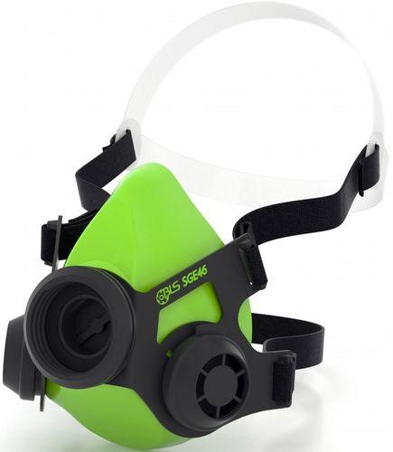 Demi-masque en silicone SGE46 - norme EN 140:1998, FFP3 avec harnais 4 points - Marque BLS_0