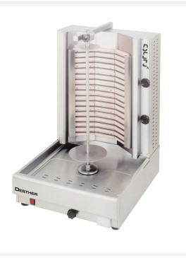 Doners kebabs électriques - Acier inox AISI 304 - Broche réglable et brûleurs AV/AR_0