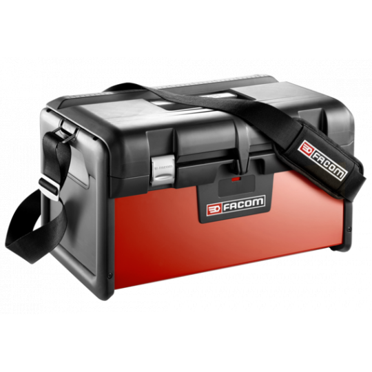 FACOM - Boîte à outils bi-matière BT.200 - Métal et polypropylène - 25L / 15kg - Couvercle résistant et solutions de portage multiples_0