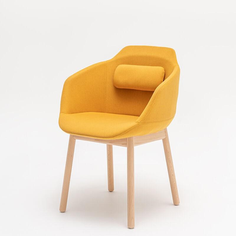 Fauteuil d'accueil pied en bois ULTRA_0