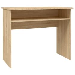 Helloshop26 - Bureau table poste de travail meuble d'ordinateur informatique étude chêne sonoma 90 x 50 x 74 cm bois d'ingénierie 02_0023664 - 3000_0