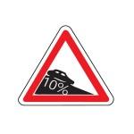 Panneau routier aluminium PA16021000-A16 - Descente dangereuse - Profil triple bord et rétro réfléchissant_0