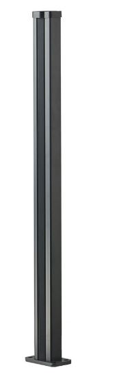 Poteau alu multi-angle pour clôture aluminium Flex - Aluminium RAL7016 - Hauteurs 0m95, 1m40 et 1m85_0