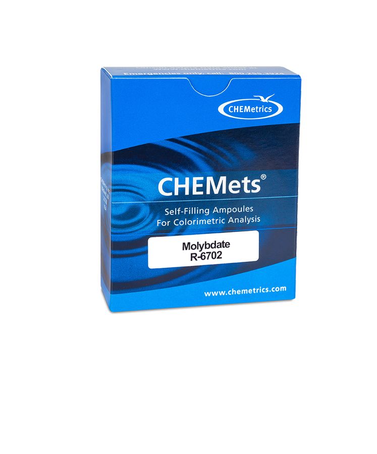 Recharge pour Kit d’analyse visuelle du Molybdate 2-24 ppm, type : CHEMets 30 ampoules, marque Chemetrics - Ref.: NBT005_0