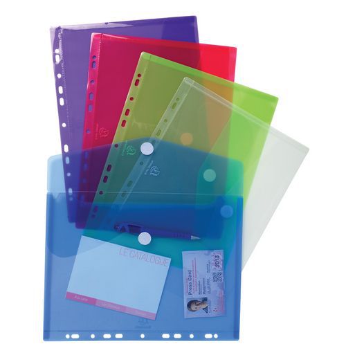 Sachet 20 pochettes perforées pour classeur Exactive - polypropylène lisse  5,5/100e sur