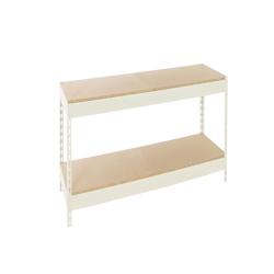 SimonRack Étagère Industrielle,  900x1200x450 2 Niveaux en bois, Étagère Charge Lourde, blanc/bois -Simonforte - blanc métal 8425437151798_0