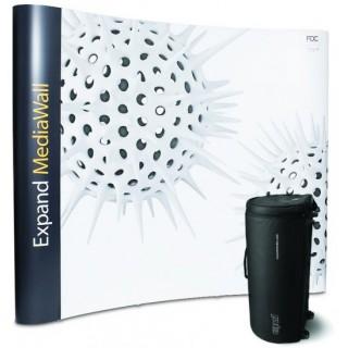 Stand parapluie 3x3 Expand Mediawall - structure aluminium, visuel HD polyester M1 370µ, garantie à vie_0