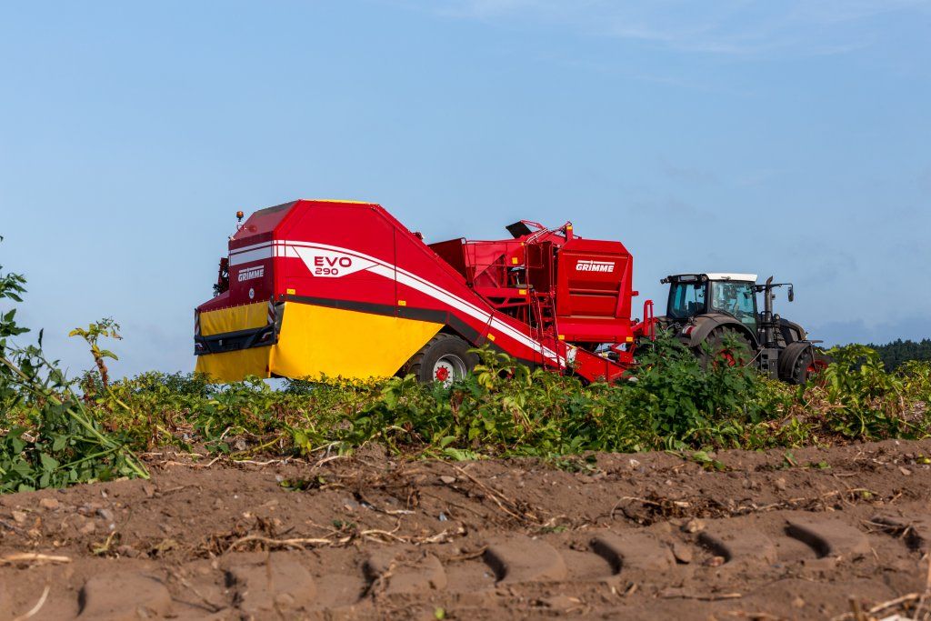 Arracheuse Evo 290 2 rangs - Grimme France - capacité trémie 9 tonnes - traitement doux et rendement élevé_0