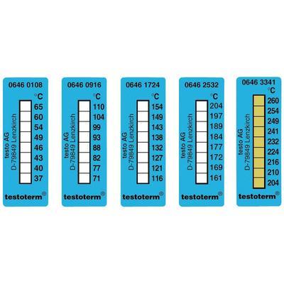 BANDELETTE DE MESURE DE TEMPÉRATURE TESTO TESTOTERM 204 À 260 °C 10 PC(S)