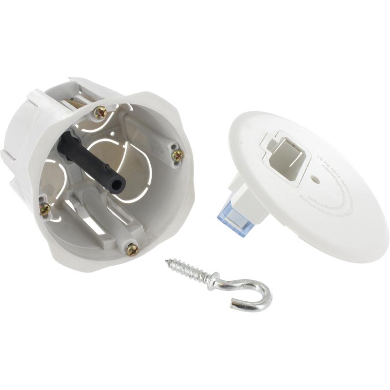 Bibox boîtier de centre DCL - diamètre 65-67 mm - profondeur 55 mm - plastique blanc - normes françaises_0