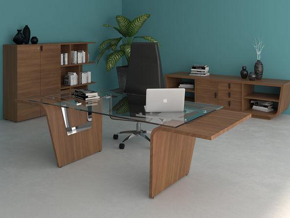 Bureau de direction en verre design_0