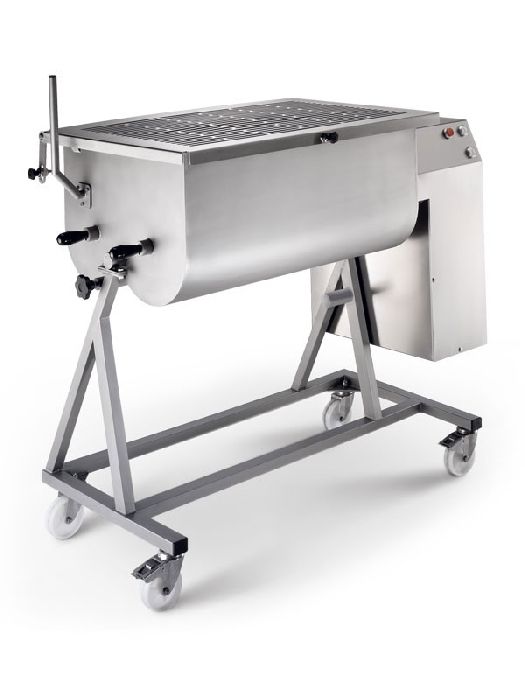 Mélangeur pour viandes C/E MB50 - Minerva Omega - 127 kg - bipale en acier inox avec bac basculant_0