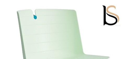 Chaise de conférence Mork avec pied chromé. - Vert pistache_1