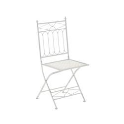 CLP Chaise de Jardin pliable Asina Blanc antique - blanc métal 1519831_0