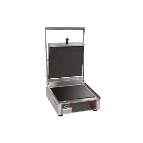 Grill de cuisson par contact vitrocéramique simple monophasé inf. Lisse et sup. Rainurée - 10192VRL_0