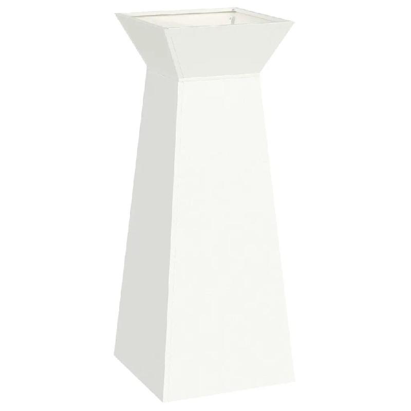 Helloshop26 - Jardinière à pilier moderne extérieur 40 x 40 x 100 cm style élégant minimaliste en matériaux blancs 02_0052412 - blanc 3000237404548_0