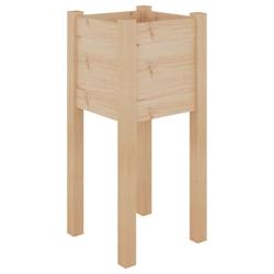 Helloshop26 - Jardinière bac lit surélevé plantes fleurs terrasse jardin d'extérieur 31 x 31 x 70 cm bois de pin massif marron 02_0038543 - 300021_0